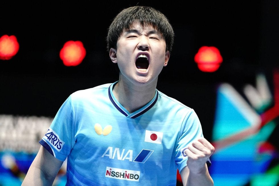 日本男子 2大会ぶりのメダル確定！ 張本智和がエース対決を制しドイツ