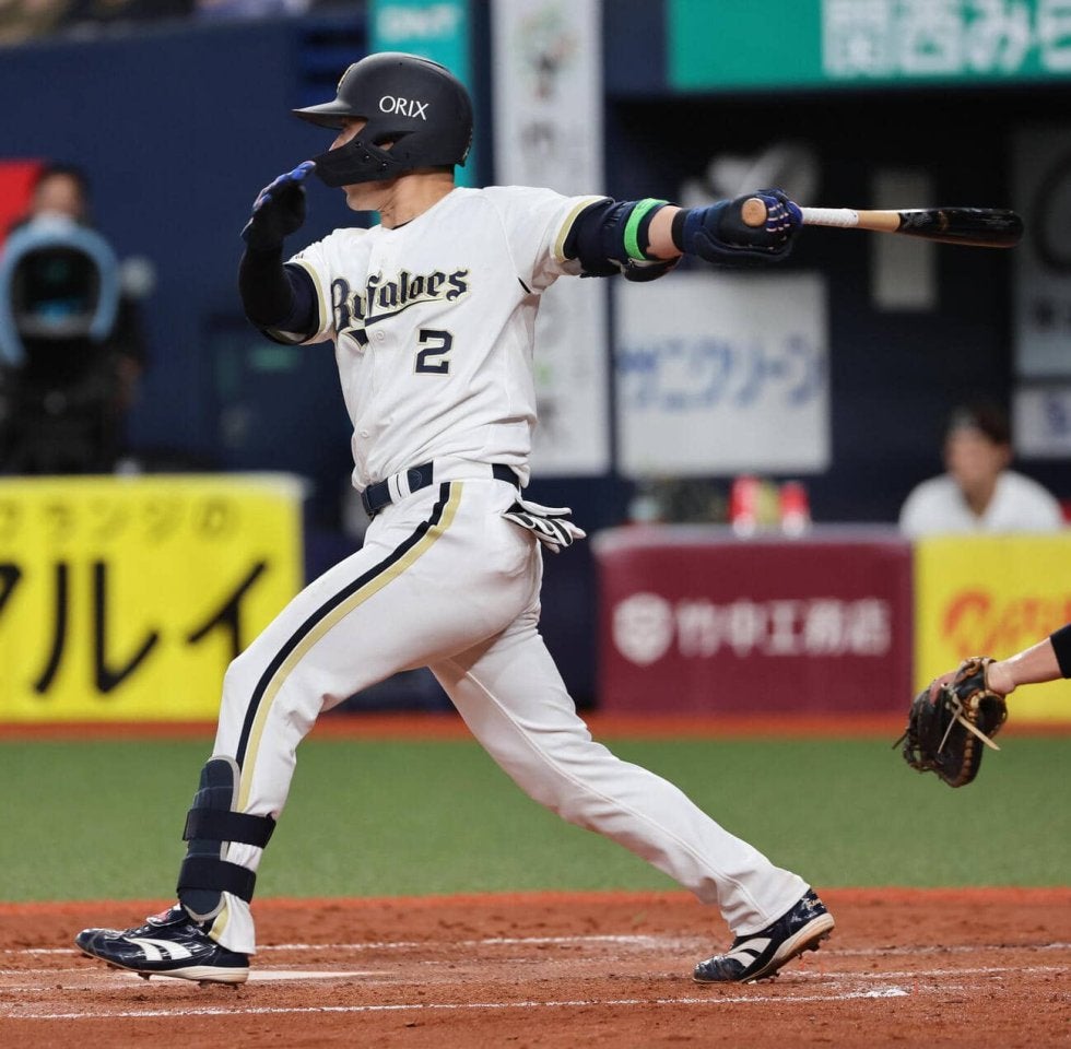 【緊急大幅値下】オリックス　若月選手　実使用バット　支給品　NPB オリックス】若月健矢、バットでエスピノーザを援護 4回に勝ち越し