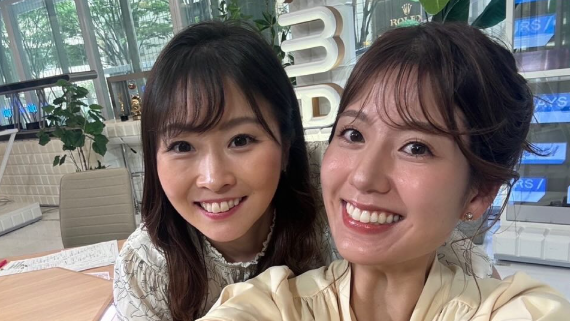 「金曜の癒しコンビ」テレ朝・桝田沙也香アナ、楪望キャスターとの共演ショットが話題！