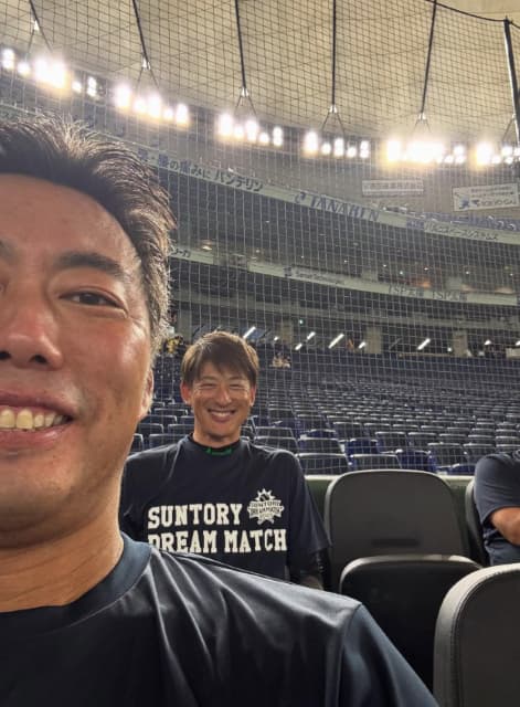 「いつも爽やか能見氏です」元プロ野球・上原浩治が能見篤史選手を激写！サントリードリームマッチ