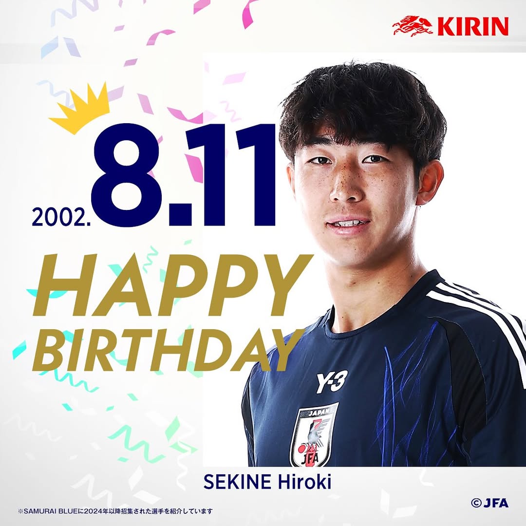 日本サッカー協会が関根大輝選手の誕生日をお祝い！