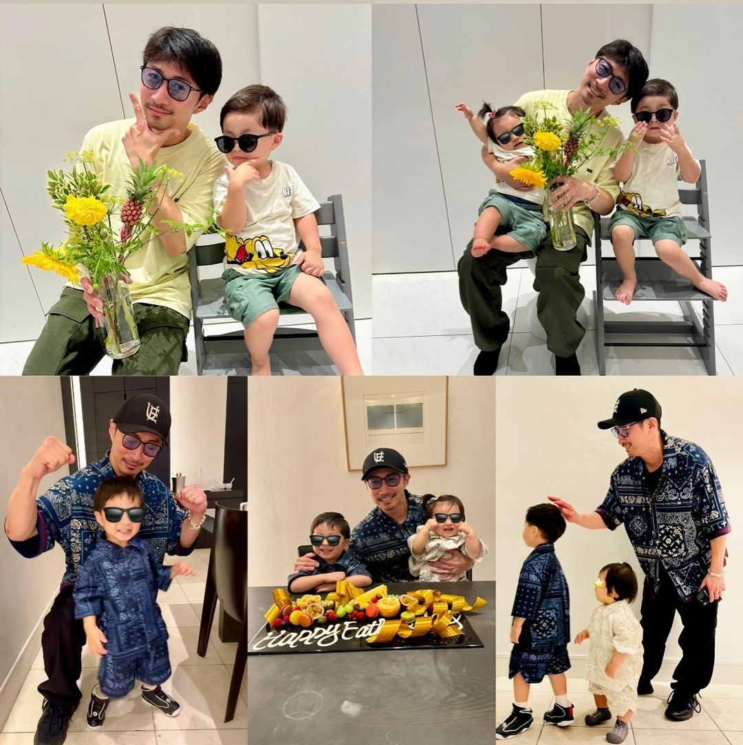 EXILE MAKIDAI、父の日に親子3人ショット公開 普段とは違う「パパの顔」に大反響