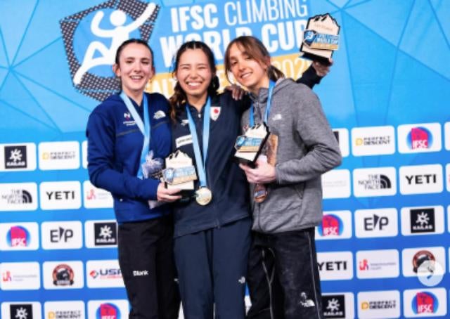 スポーツクライミング・中村真緒、10年目の快挙！スポーツクライミングW杯で初の金メダル