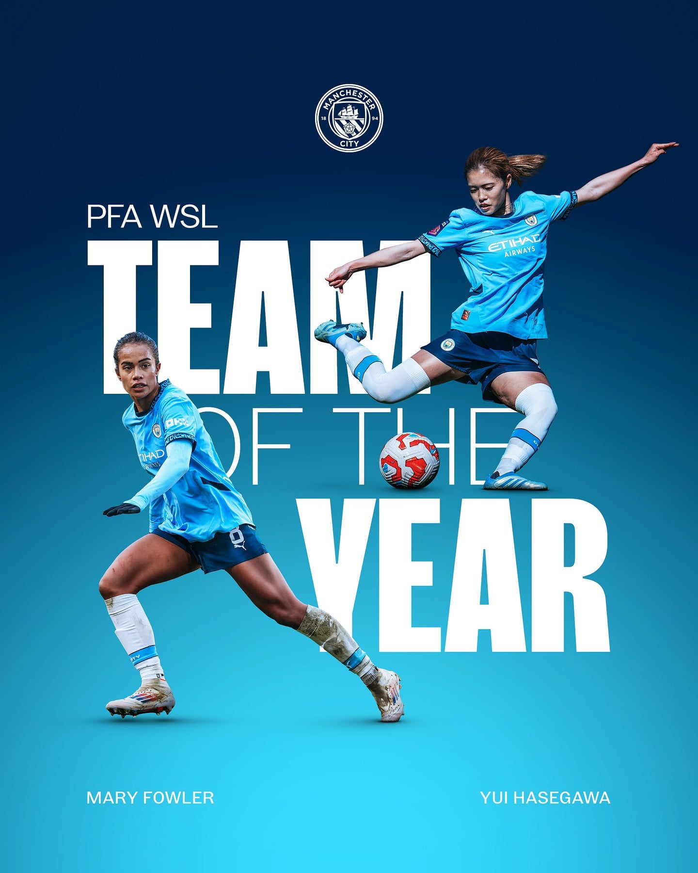 長谷川唯がPFA WSL年間ベストイレブンに選出　マンチェスター・シティからはメアリー・ファウラーも