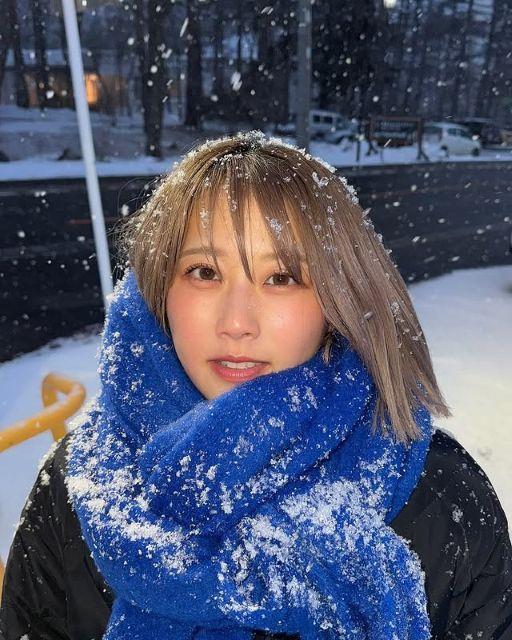 陣在ほのか、最強寒波に「もう寒いの嫌！」とボヤくも雪化粧の