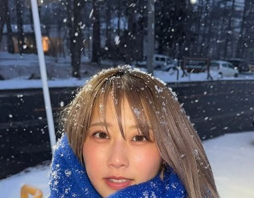 陣在ほのか、最強寒波に「もう寒いの嫌！」とボヤくも雪化粧の