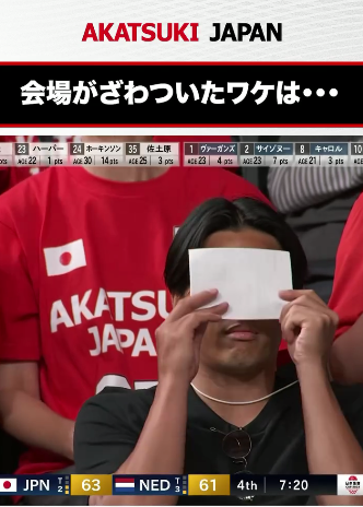 1番の盛り上がり!?バスケ男子日本代表の応援に駆けつけたのは真っ黒に日焼けした〇〇だった!