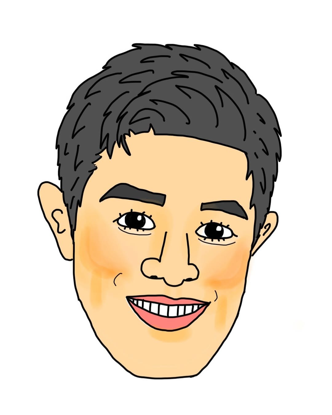 映画公開中の鈴木亮平が、アゴしゃくれ気味の「喜多見先生」似顔絵を公開