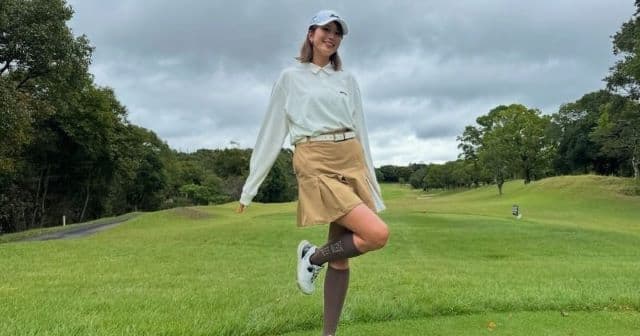 稲村亜美が太もも露わなミニゴルフウェアを披露！「めちゃくちゃ可愛い」と好評