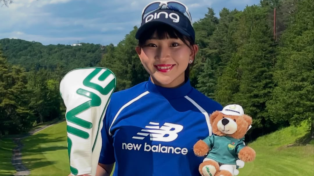 美女ゴルファー・鈴木真緒、グランドスラム記念のくまを手に、憧れのマスターズを想う