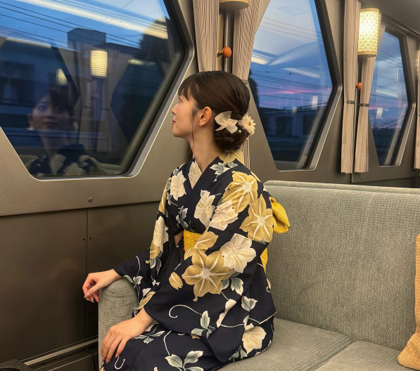 テレビ東京・中根舞美アナ、『隅田川花火大会』直後に浴衣姿でしっとり1枚を披露