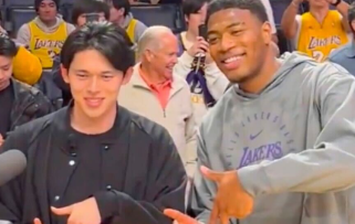 MLBスター佐々木朗希、レイカーズの試合で大注目！