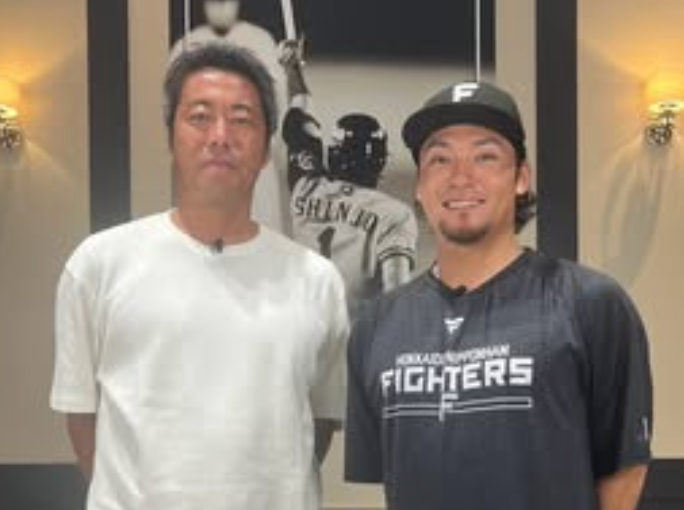 感謝の思い溢れる！上原浩治がエスコン訪問で日本ハム選手と交流