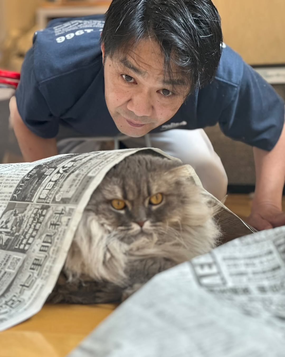 中川剛、愛猫撮影で「首痛かった」頑張りが話題に