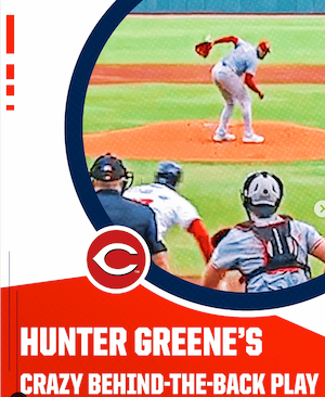ビハインドキャッチ！からのウォーキング投げ！？レッズのハンター・グリーン余裕のピッチング