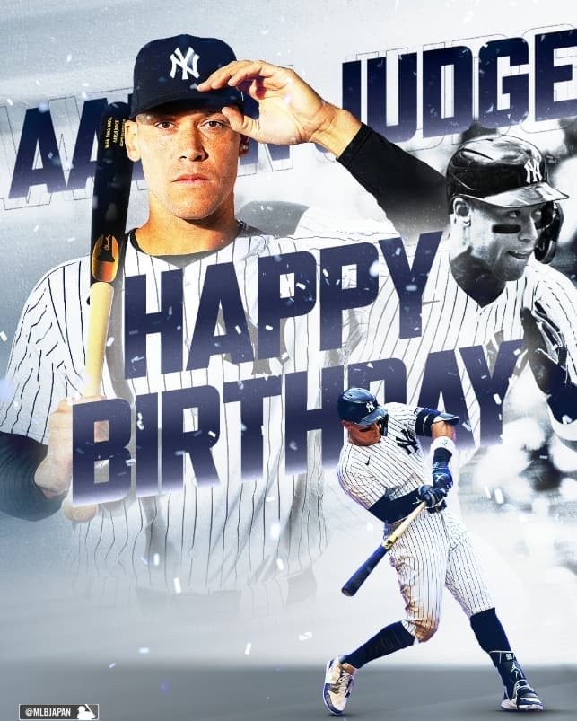 「すごい貫禄！」アーロン・ジャッジ33歳のバースデーにファンから祝福殺到