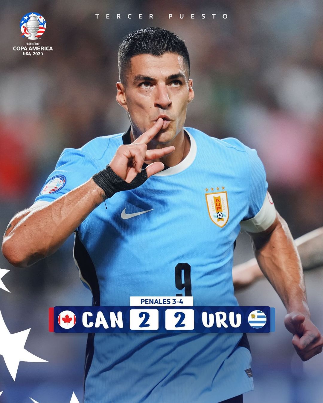 ウルグアイが劇的同点ゴール&PK戦勝利でコパアメリカ3位に！