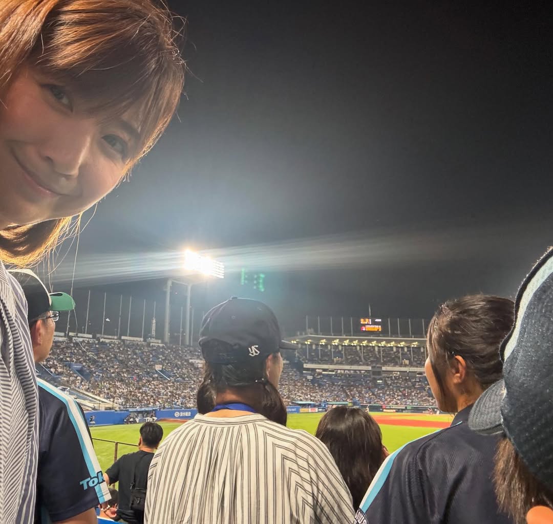 根本美緒、ヤクルト楽天戦を観戦！！