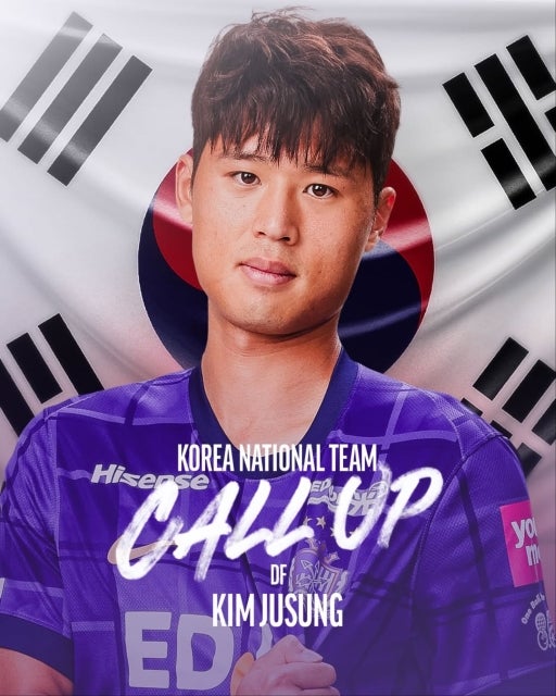 サンフレッチェ広島・キム・ジュソン、韓国代表選出。クラブも「おめでとう」と祝福
