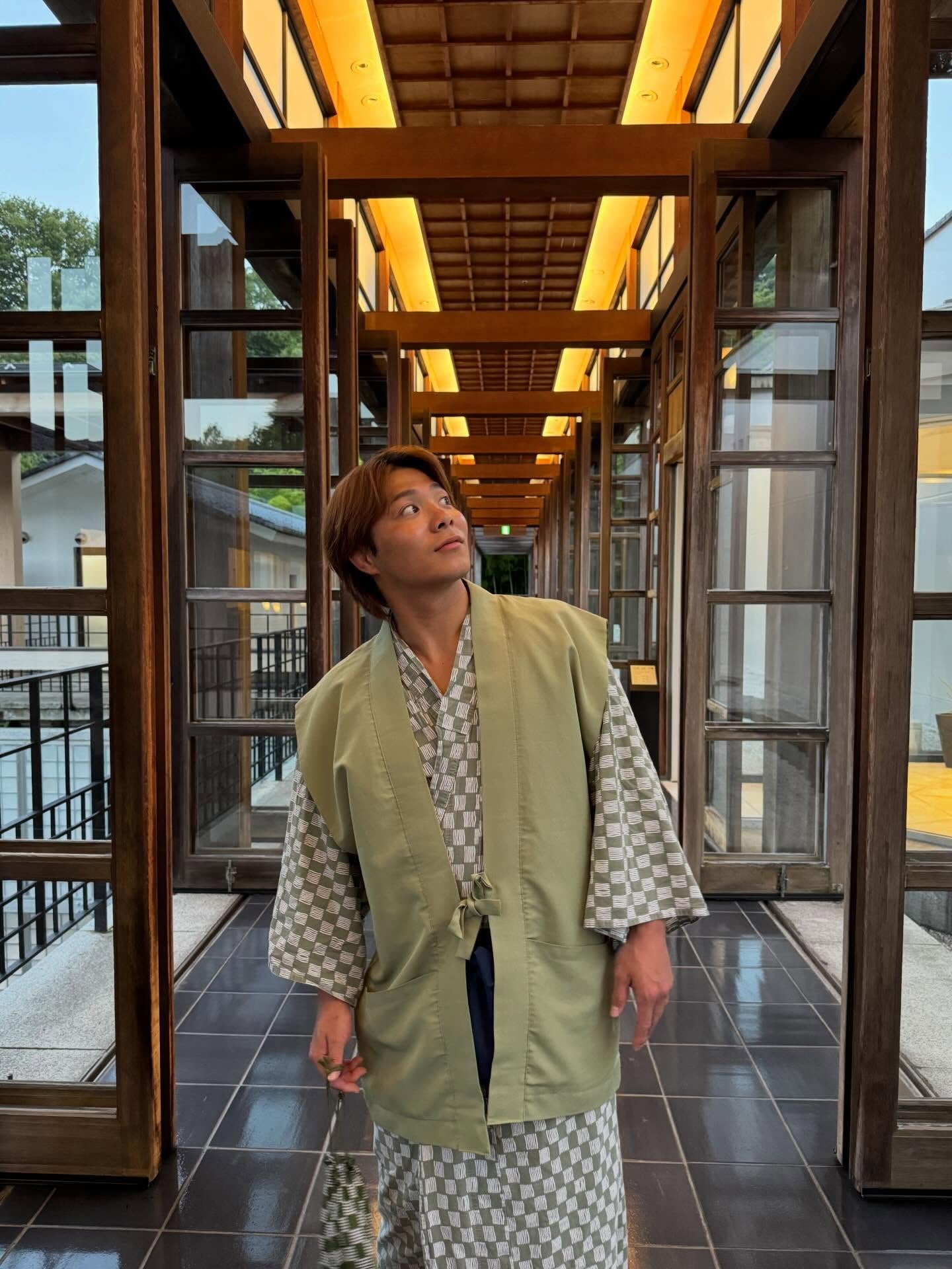 束の間の休息！阿部一二三、和装でオフ満喫