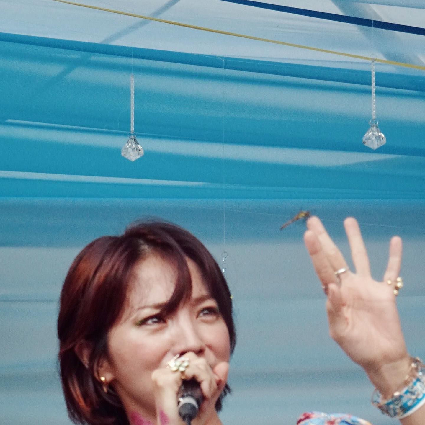 トンボに愛され大成功！？満島ひかりさんのライブ中に嬉しいハプニング💕