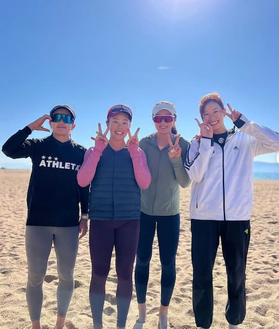 ビーチバレー・柴麻美、渋川海岸で満喫！サプライズバースデーと素敵なひととき