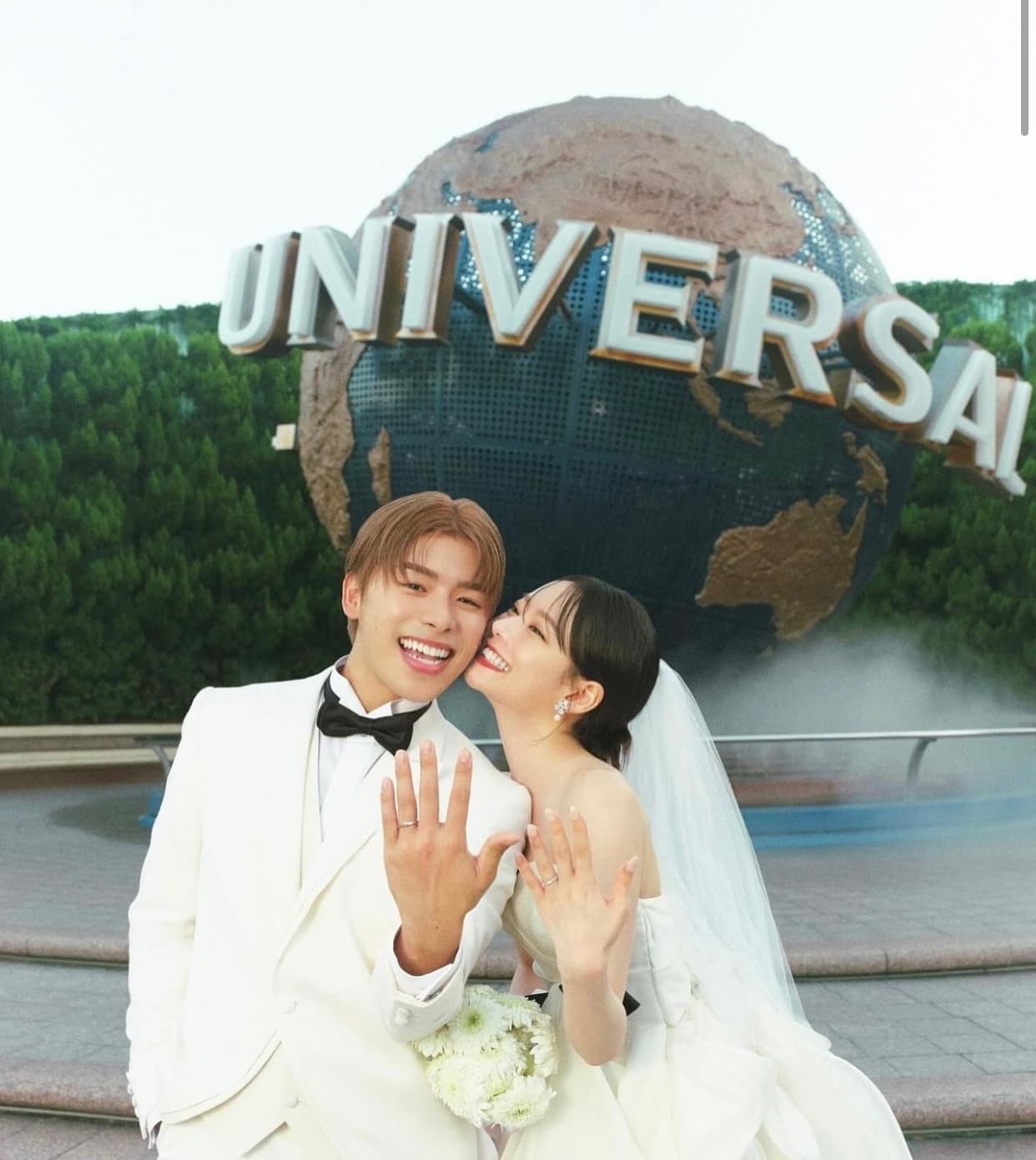 なごみ入籍報告🤵👰なこなこ夫婦誕生！7年記念日に2人が出会ったUSJでウエディングフォト❤️ロマンチックすぎると話題に！