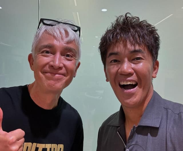 武井壮　globe マークパンサーとツーショット！