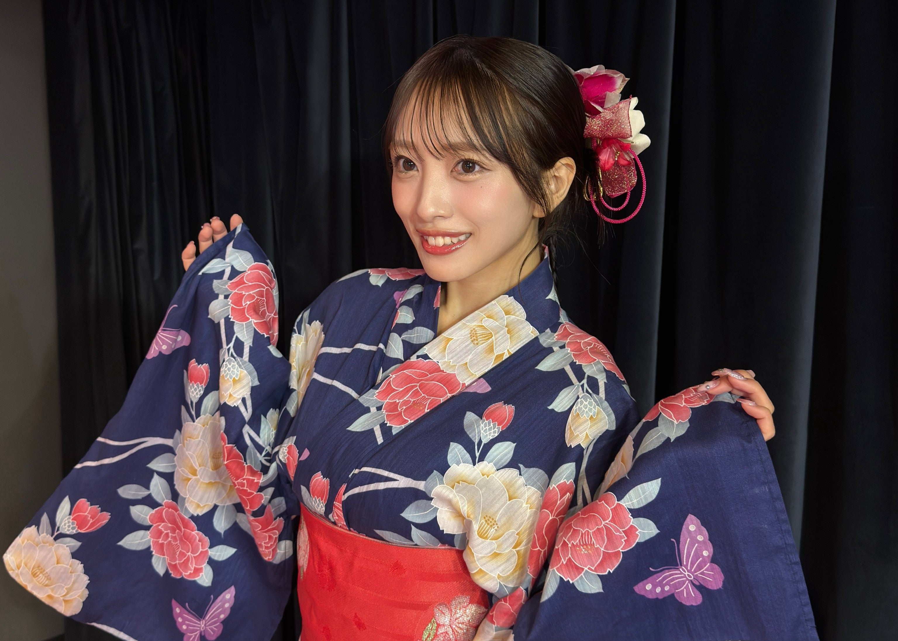 浴衣姿で感謝！AKB48・向井地美音、納涼祭ショットを公開