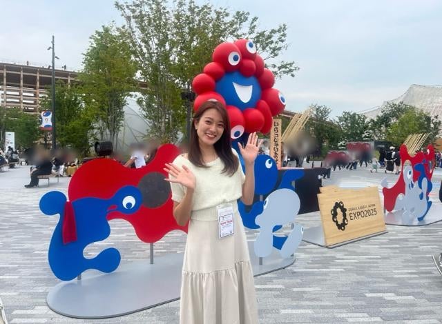 公式キャラ「ミャクミャク」に恋する!? フリーアナウンサー・弭間花菜が最新投稿で紹介