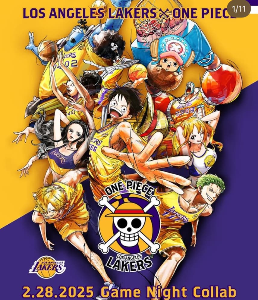 NBA・レイカーズが『ワンピース』とコラボ！？ | 話題の投稿
