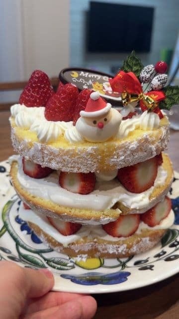 CBC柳沢彩美アナウンサー、手作りクリスマスケーキのハプニング！スポンジが割れてサンタも傾く？