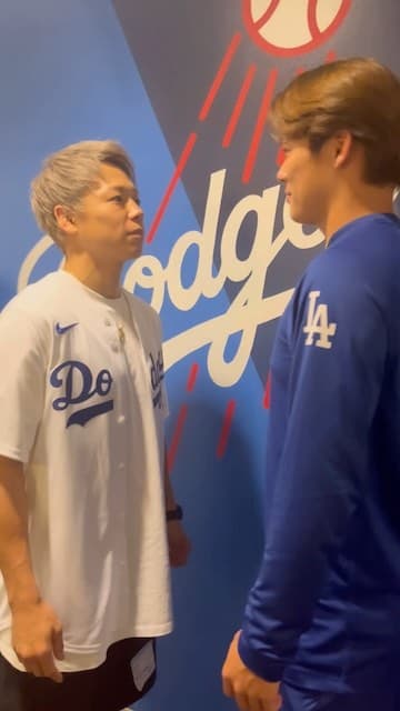 武尊がドジャース山本と対面