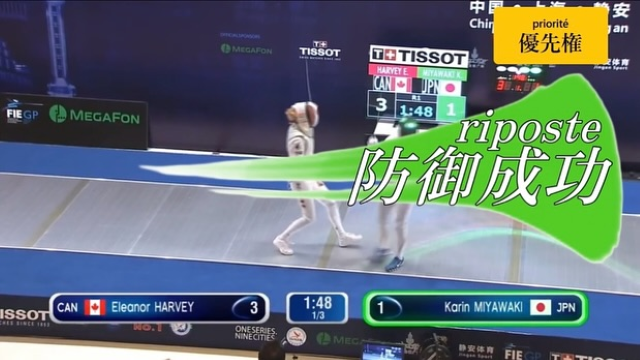 テロップ入りで分かりやすい！パリ五輪銅フェンサー・宮脇花綸、映像技術活かしたフェンシングルール可視化ムービーに注目集まる！