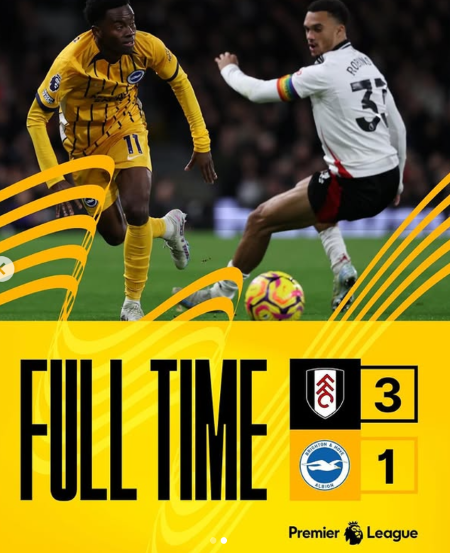 好調ブライトン、三笘薫フル出場も4試合ぶり黒星