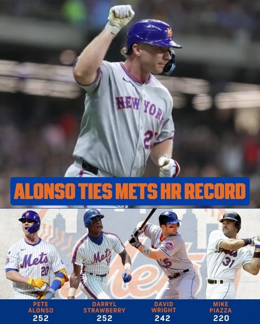 ピート・アロンソが通算252本塁打 メッツ最多本塁打記録に並ぶ歴史的瞬間