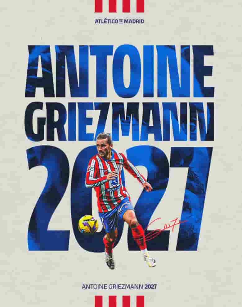 グリーズマンがアトレティコと契約延長！2027年までプレー継続へ