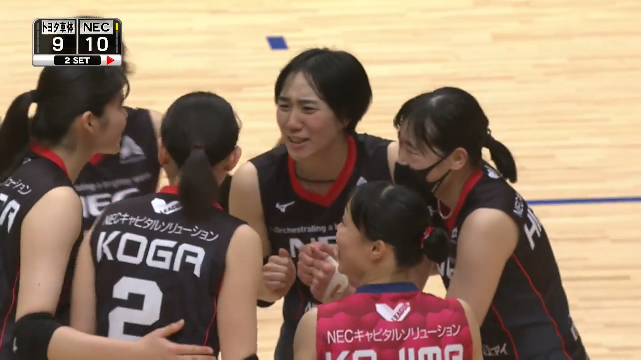 Ｖリーグ女子　NECレッドロケッツ vs. トヨタ車体クインシーズ 2022/2/19【ハイライト】