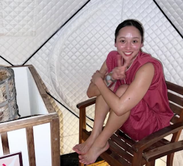 ハンドボール女子・飯塚美沙希、リフレッシュ完了！『テントサウナで汗びっしょり最高〜』