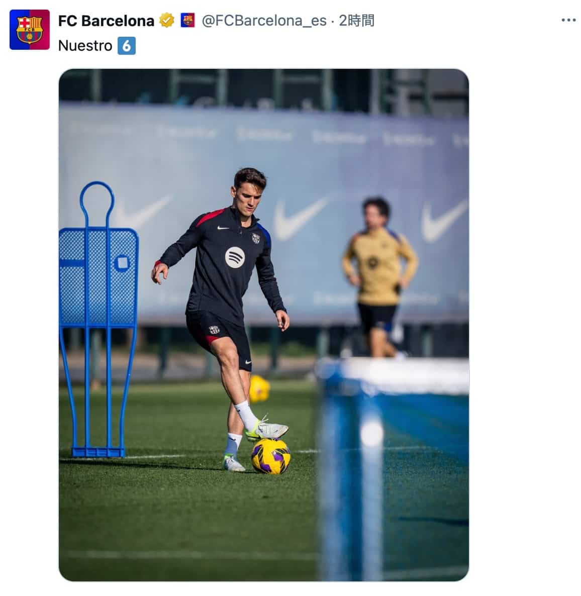 バルセロナ公式、ガビの練習風景を投稿！「Nuestro 6️⃣」完全復活への期待が高まる