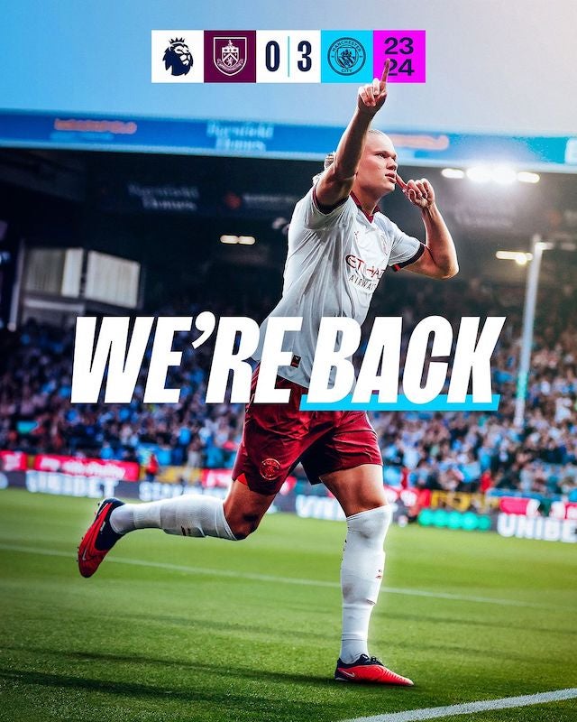 前人未到4連覇へ🔥 マンC開幕節を白星発進！！