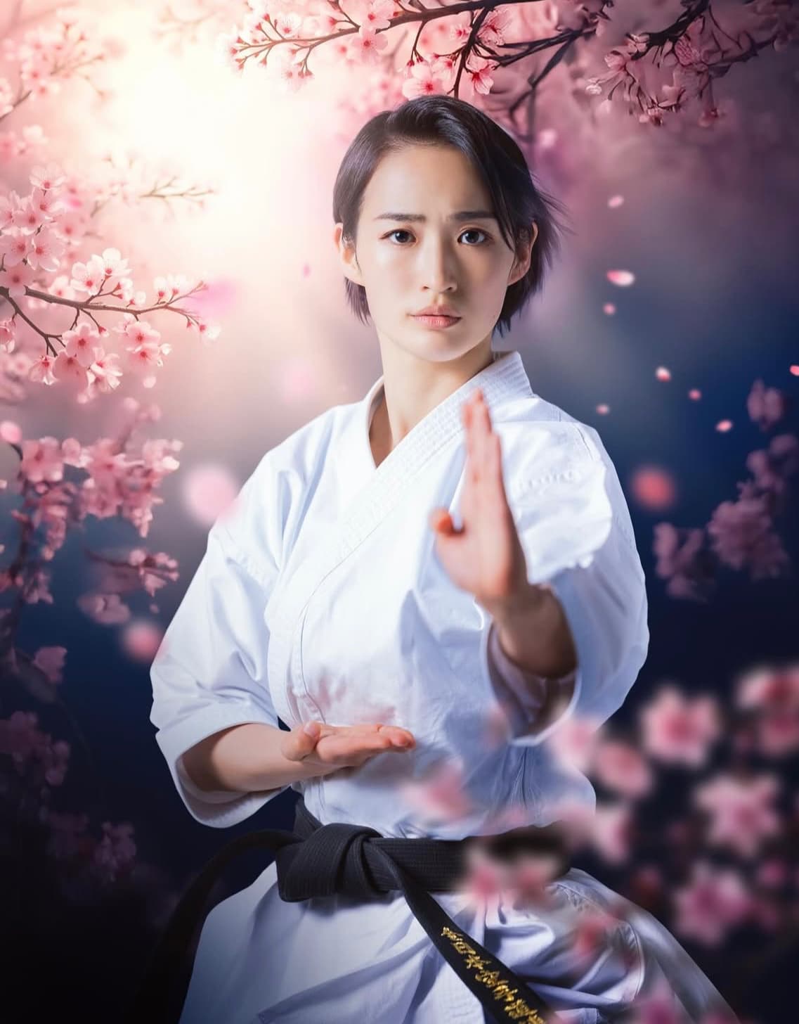 「美しすぎて、なんも言えねえ！！」空手家・清水希容、桜とのコラボショットにファン悶絶！