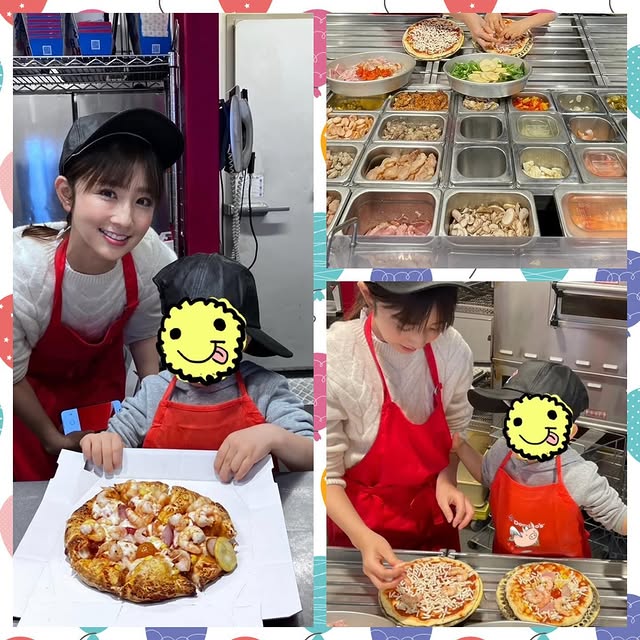小倉優子、三男とドミノピザでピザ作りを楽しむ！完成したピザに「美味しそ～」の声