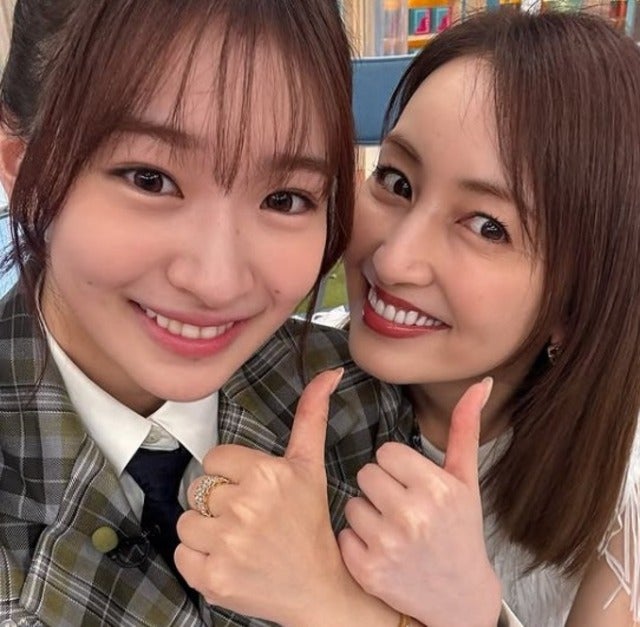 矢田亜希子が『ラヴィット！』水曜レギュラーの小島凪沙と2ショット！