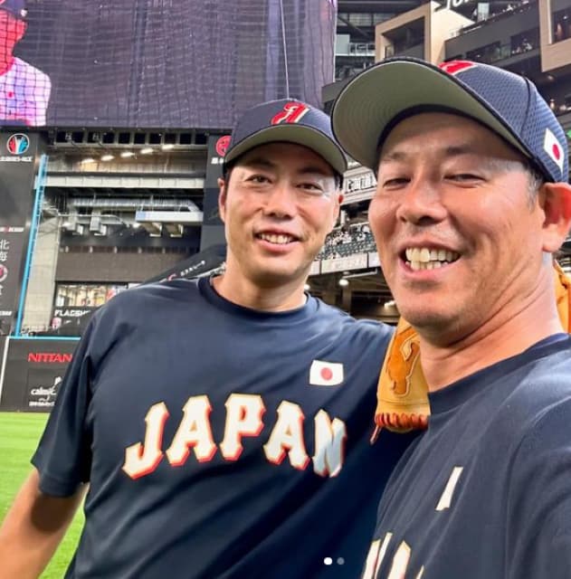 元プロ野球選手 上原浩治 清水直行と2ショット！「なんかホッとするんだよね〜😁」