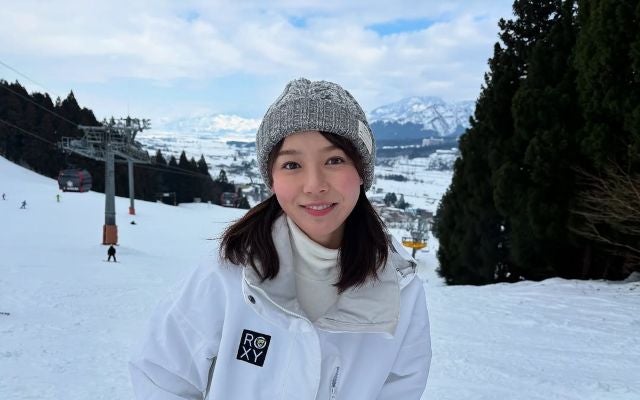 「スノボ、行けましたー！！！」森千晴、ゲレンデバックの