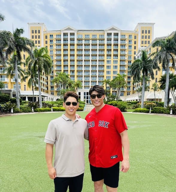 糸井嘉男、マイアミで吉田正尚と2ショット！！