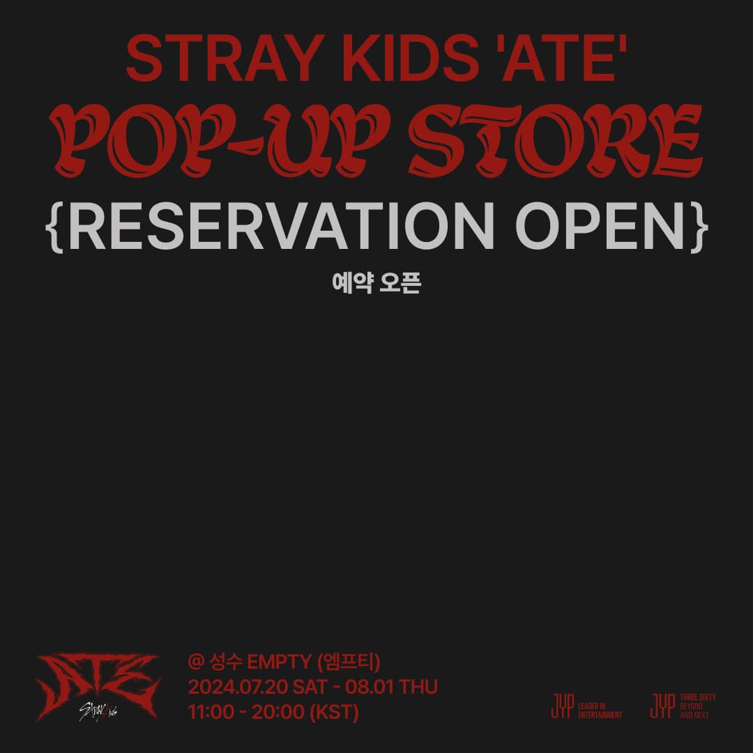 Stray Kids、POP-UP STOREの予約スタート！！