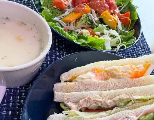 小沢仁志の“朝メシ”公開！シャキッと決まる野菜サンドでおはようさん