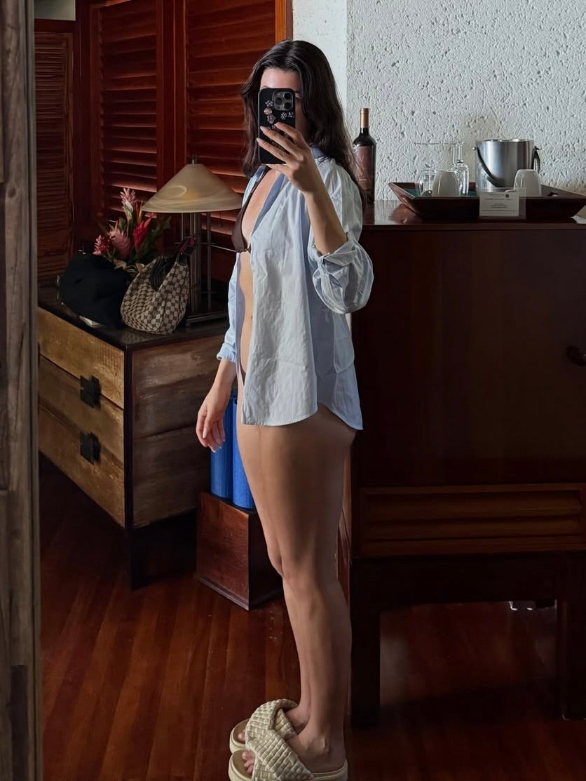 大胆ビキニで極上リゾートショット！“美女スプリンター”のしなやかボディが映える